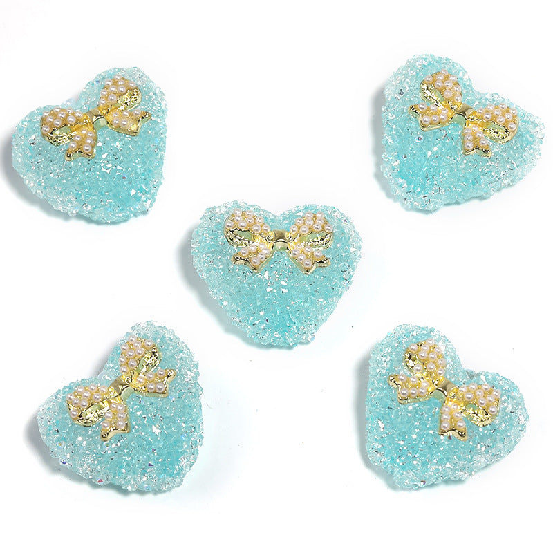 Wholesale Love Bow Rhinestone Soft Sugar Beads